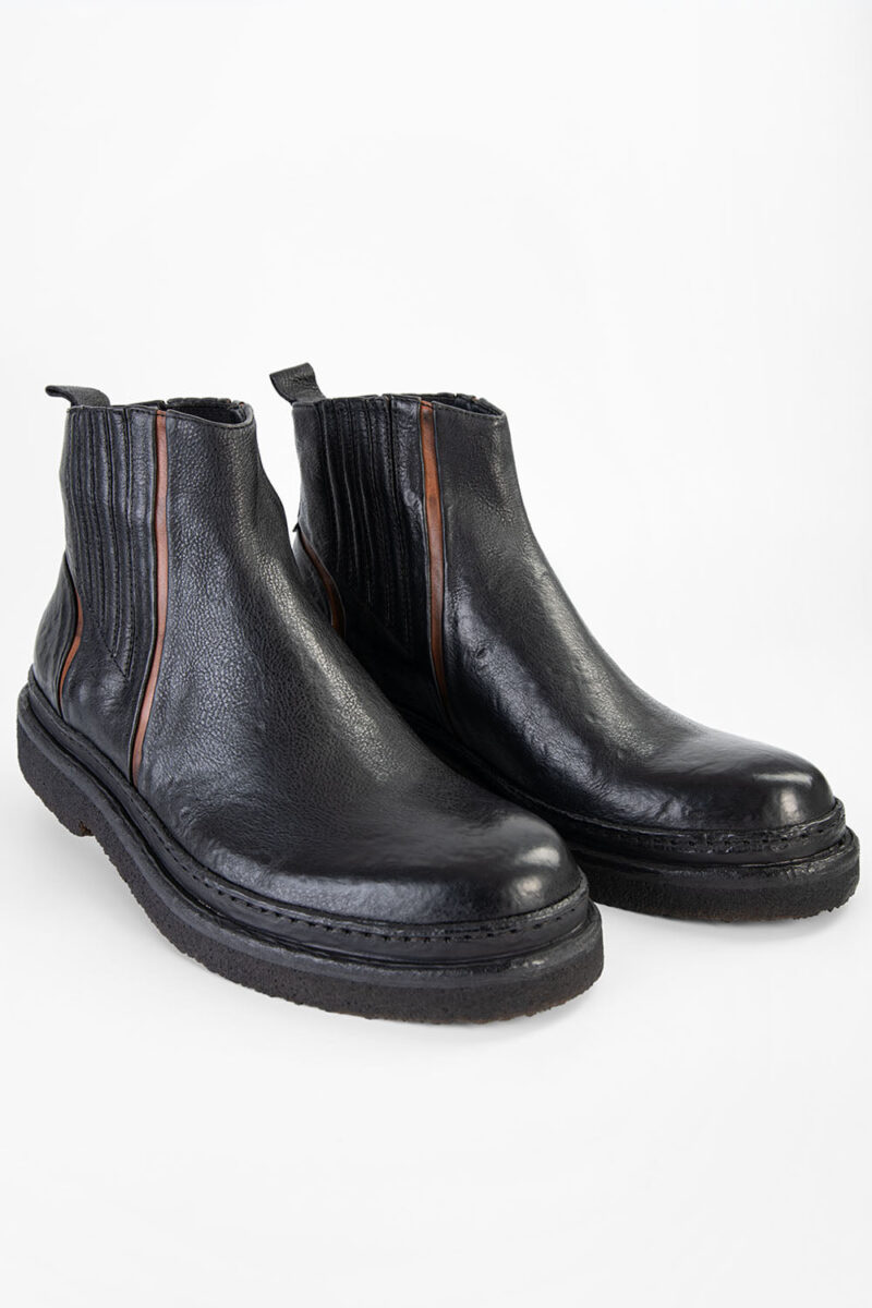 HOVE jet-black welted chelsea boots. - Image 2