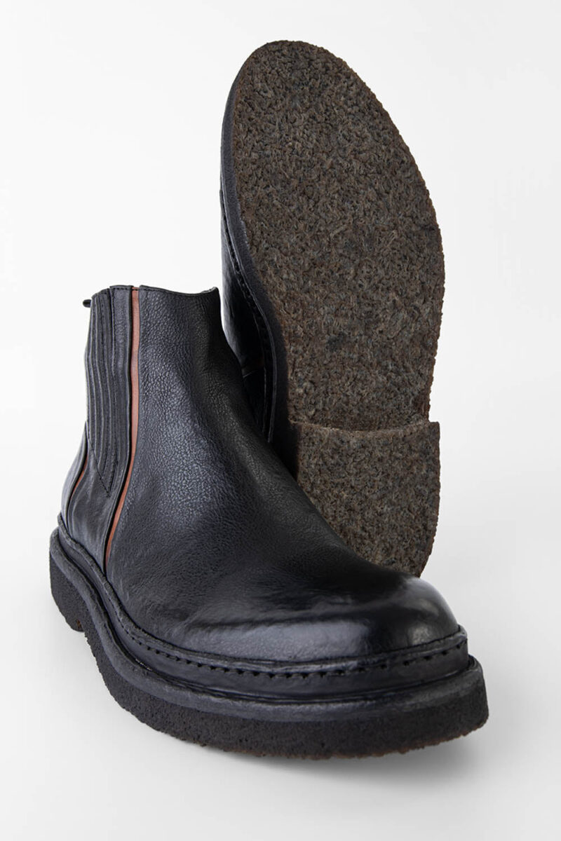 HOVE jet-black welted chelsea boots. - Image 6