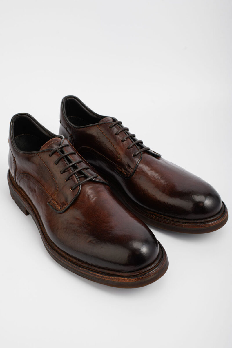 LENNOX dark-cocoa derby shoes. - Image 2