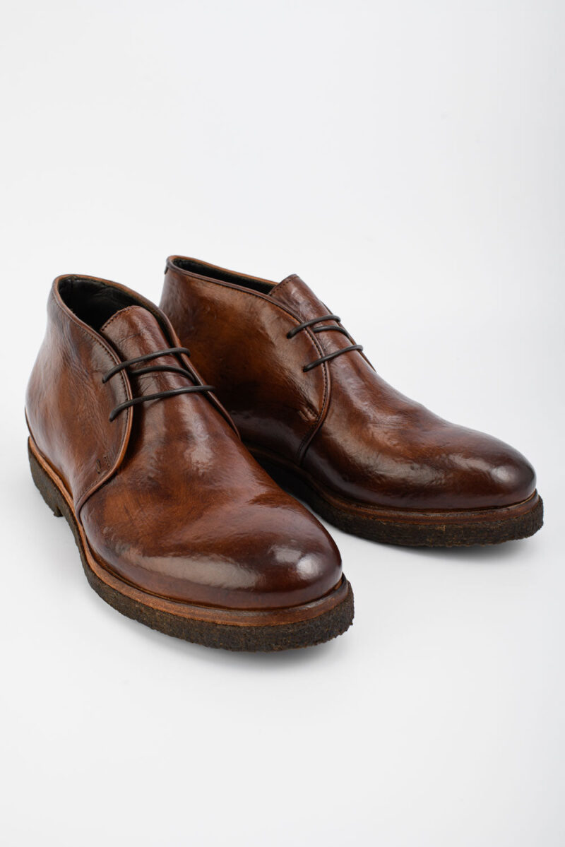 BROMPTON rich-brown chukka boots. - Image 2