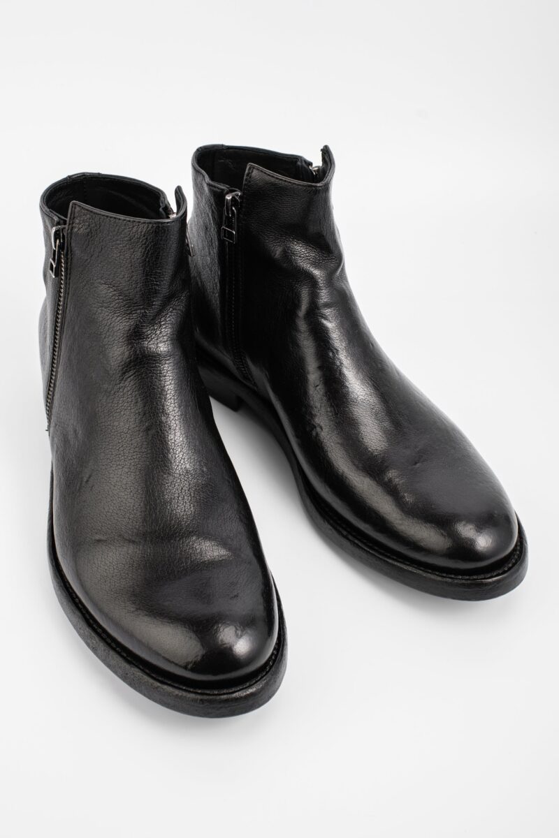 SLOANE urban-black double-zip ankle boots. - Image 3