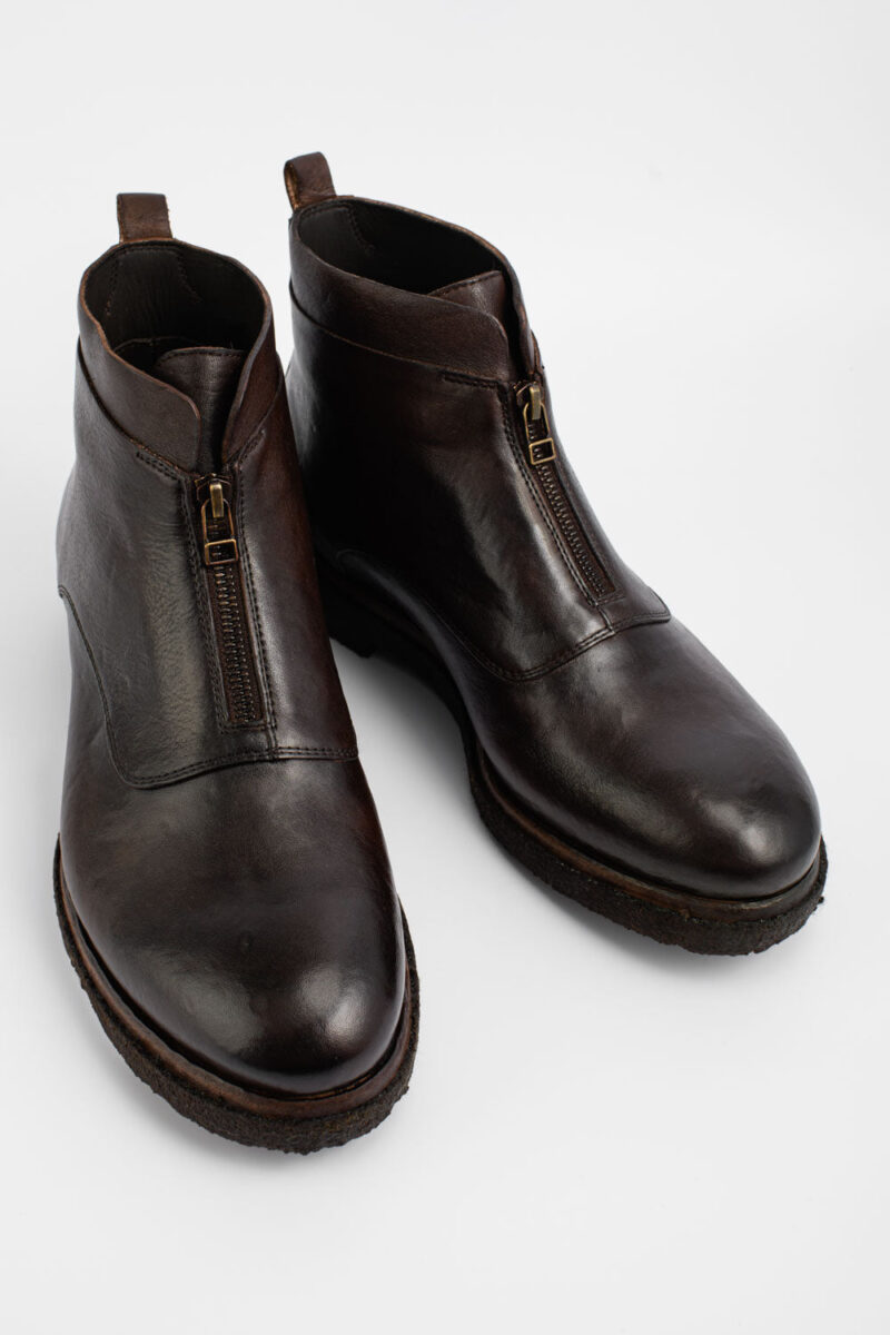 BROMPTON dark-cocoa ankle boots. - Image 2