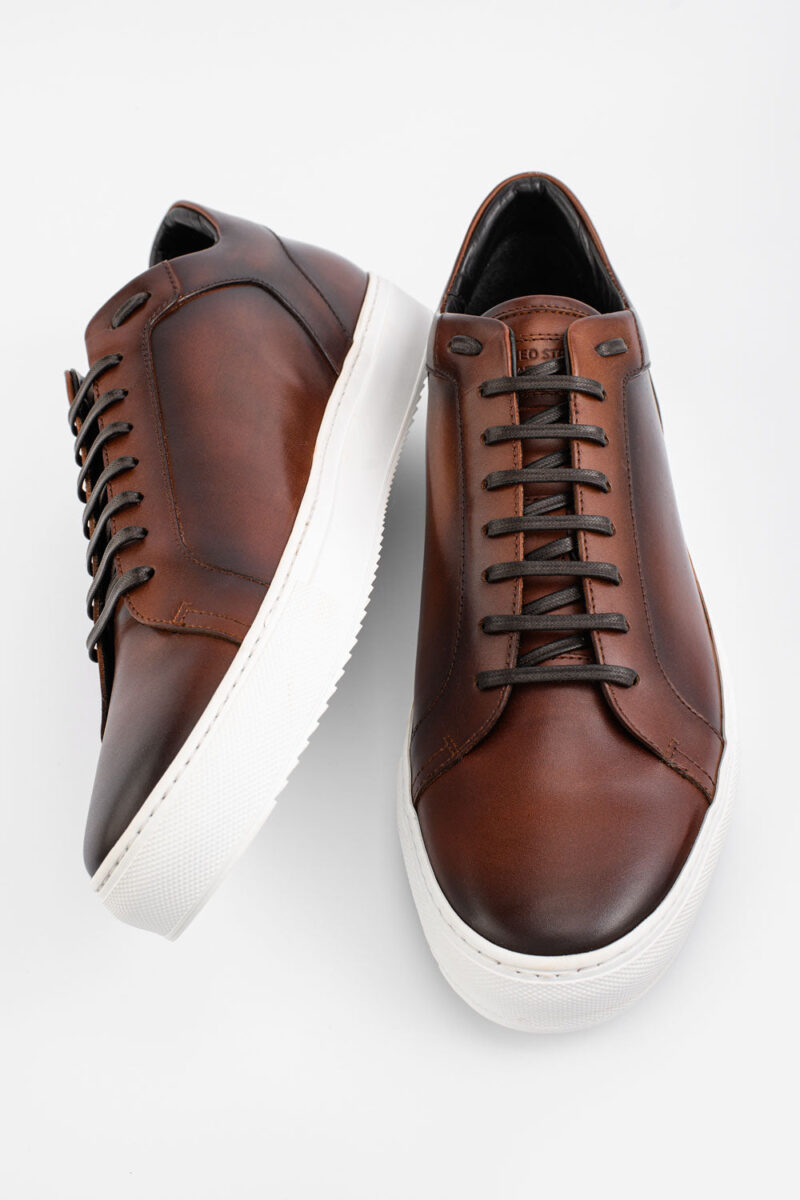 SOHO cocoa-brown patina sneakers. - Image 3