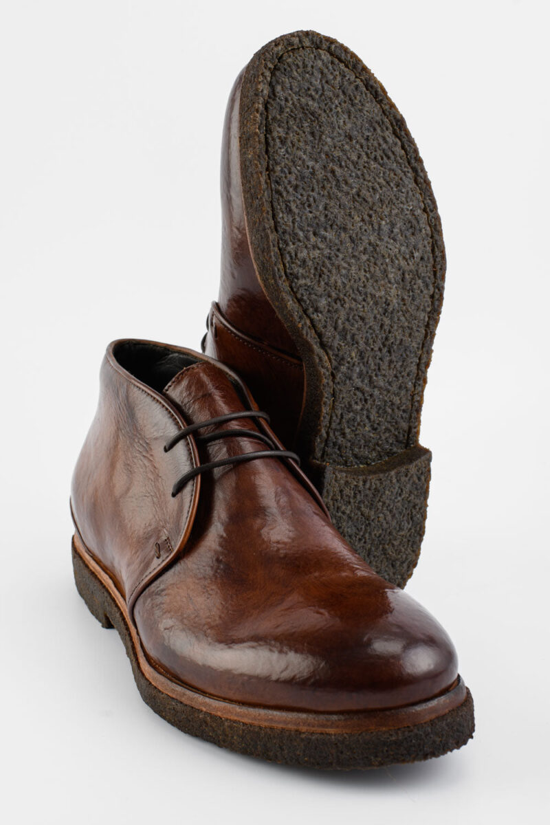 BROMPTON rich-brown chukka boots. - Image 7