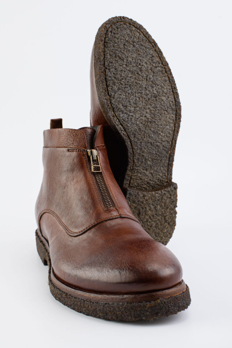 BROMPTON rusty-brown ankle boots. - Image 13