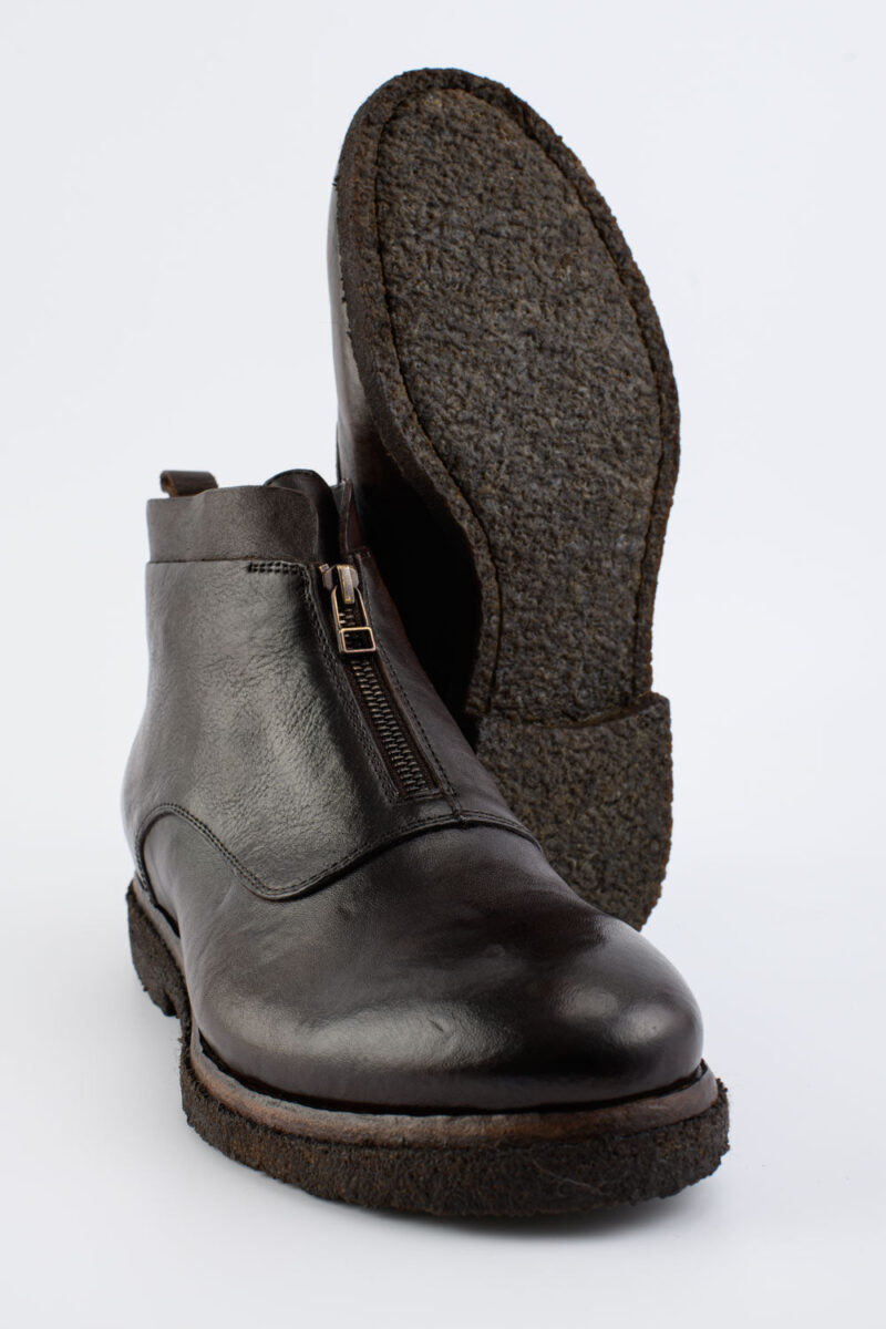 BROMPTON dark-cocoa ankle boots. - Image 7