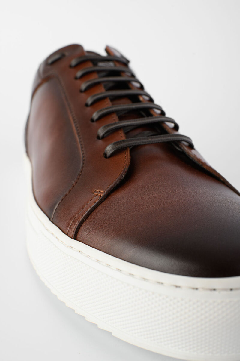 SOHO cocoa-brown patina sneakers. - Image 6