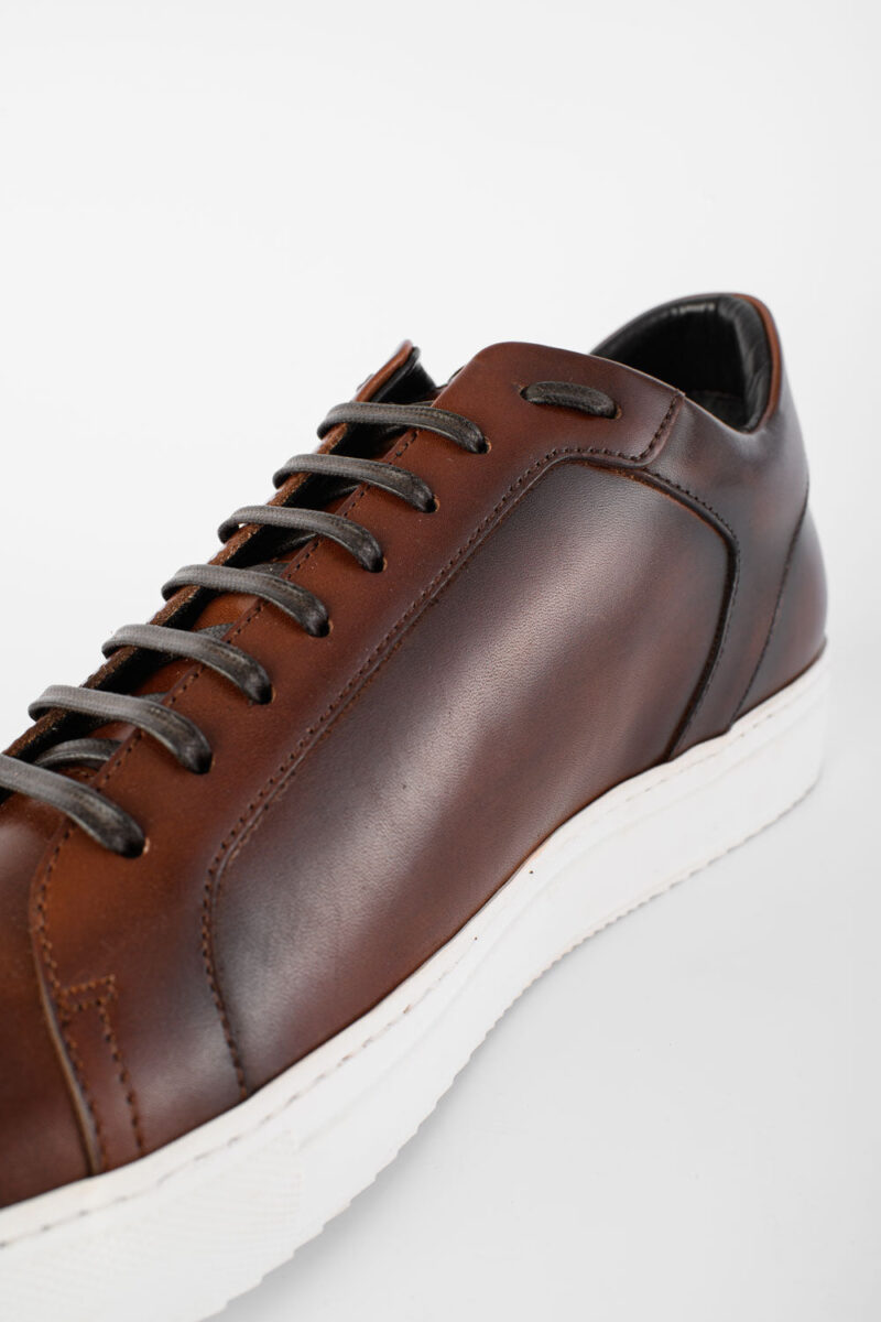 SOHO cocoa-brown patina sneakers. - Image 8