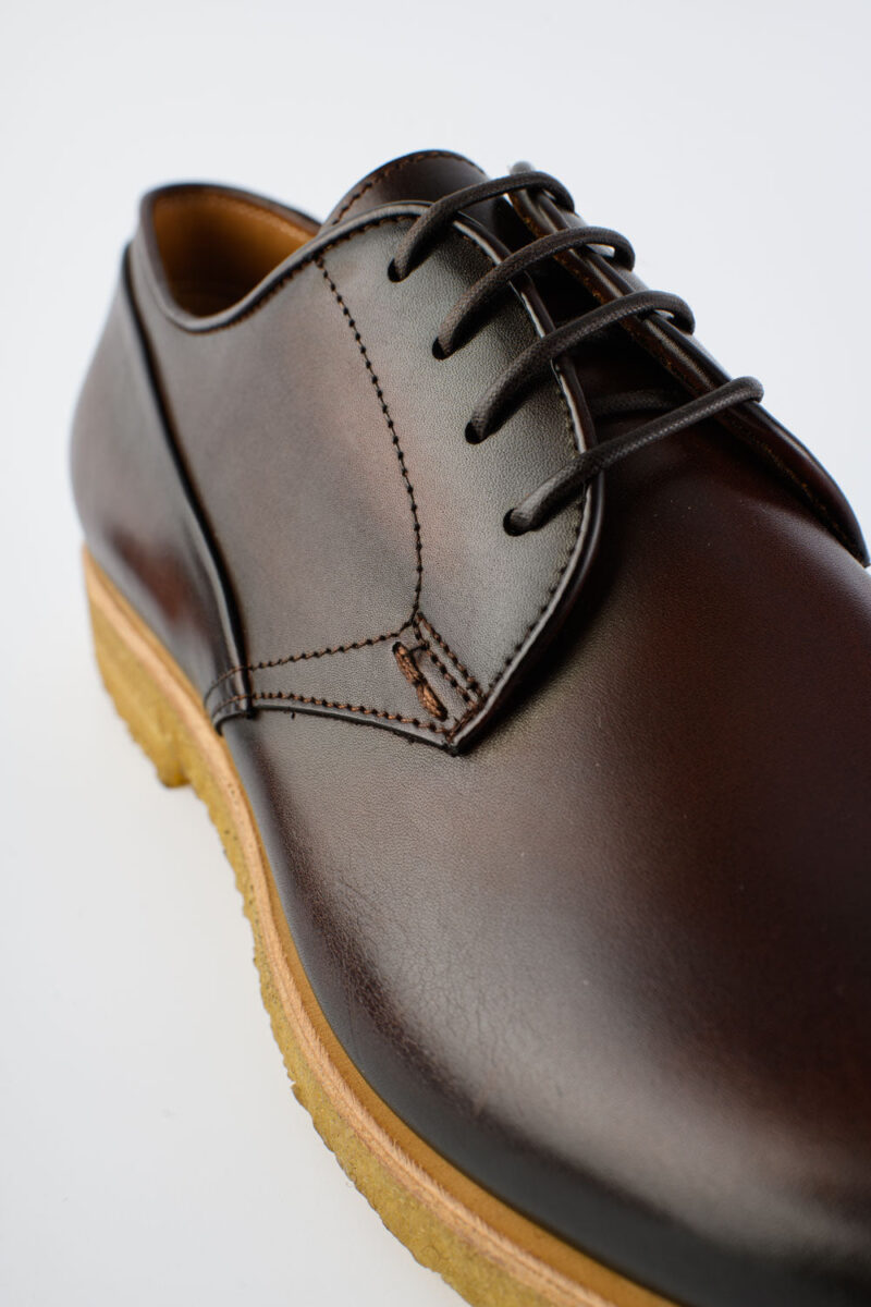 KINGSLEY chestnut patina derby shoes. - Image 2