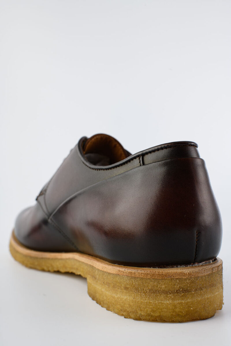 KINGSLEY chestnut patina derby shoes. - Image 5