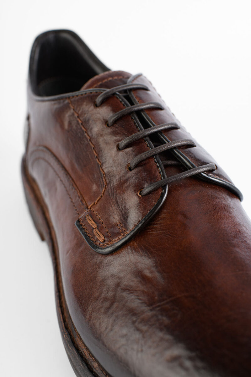 LENNOX dark-cocoa derby shoes. - Image 8