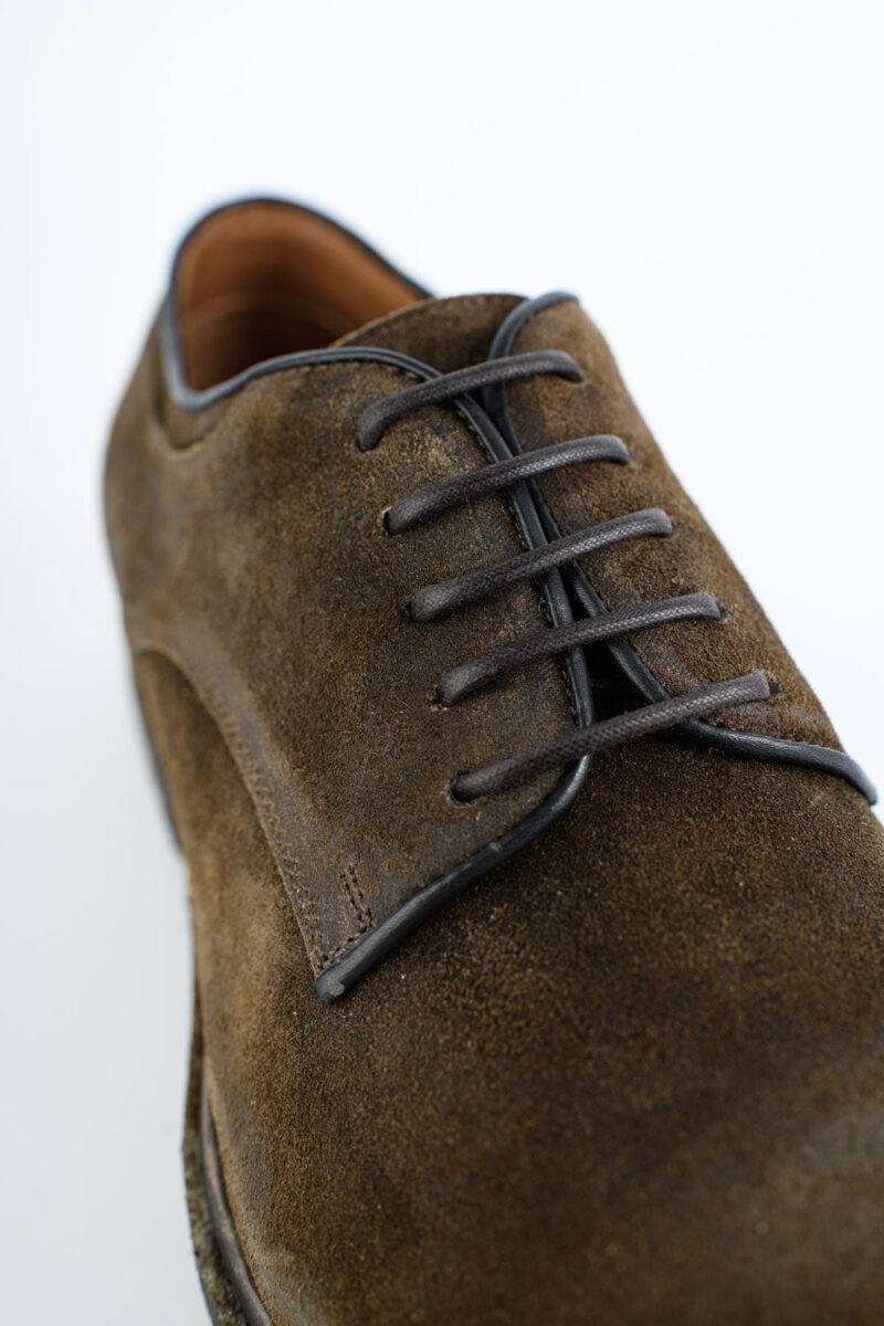 BROMPTON tundra-brown suede derby shoes. - Image 7