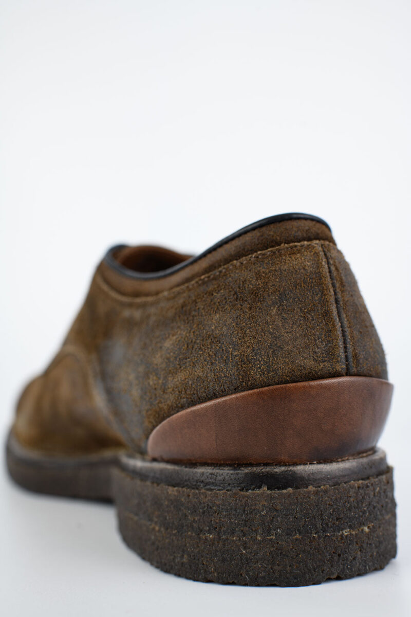 BROMPTON tundra-brown suede derby shoes. - Image 5