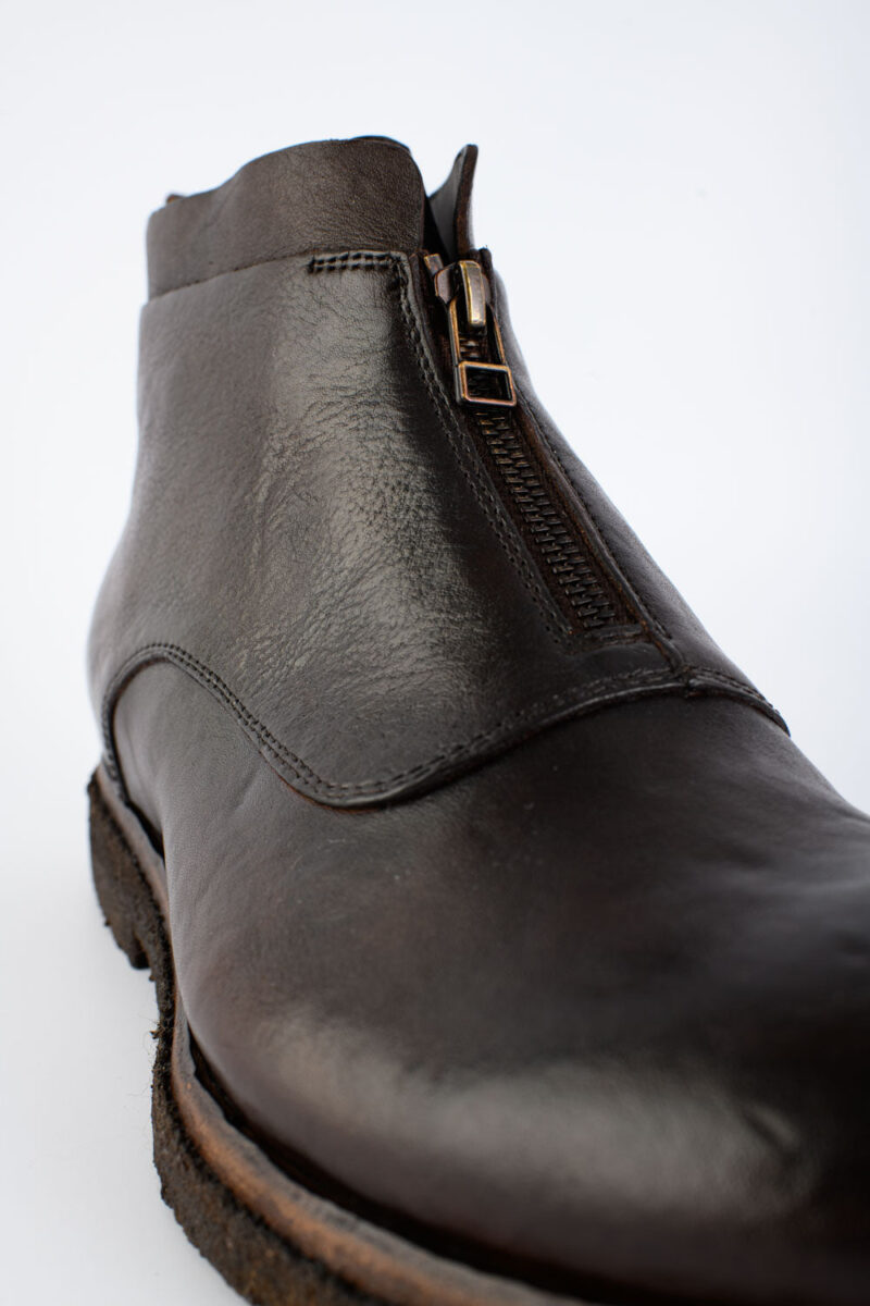 BROMPTON dark-cocoa ankle boots. - Image 8