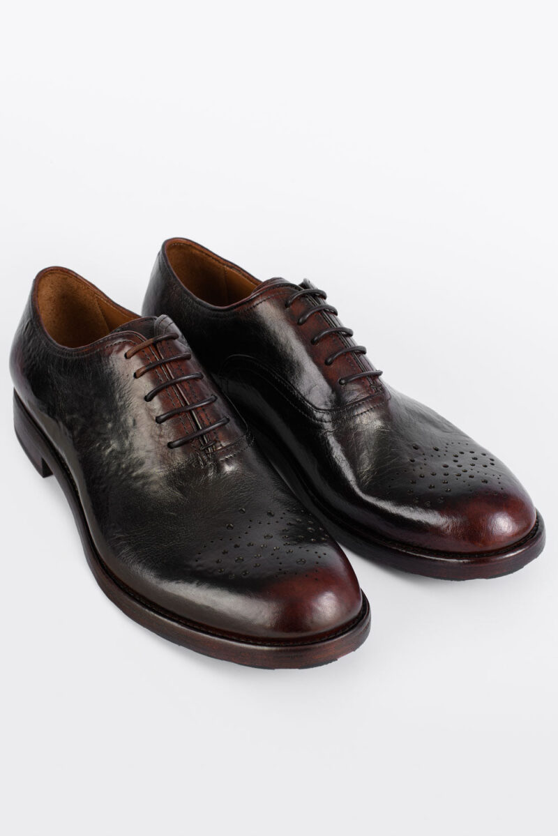 ASTON charcoal-ember oxford shoes. - Image 5