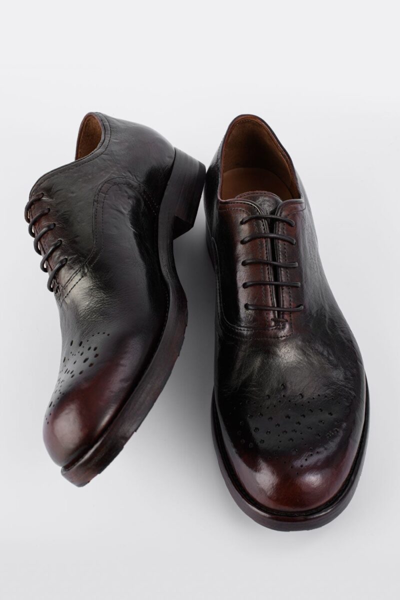 ASTON charcoal-ember oxford shoes. - Image 3