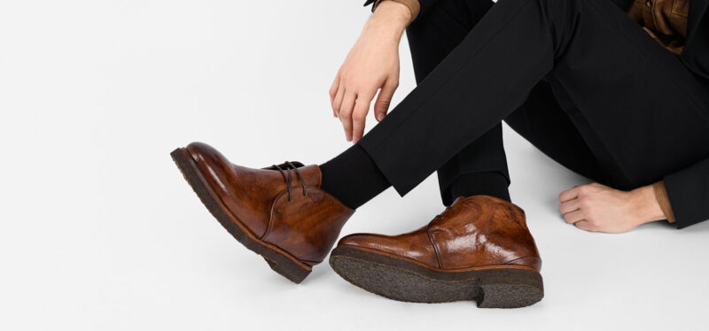 BROMPTON rich-brown chukka boots. - Image 14