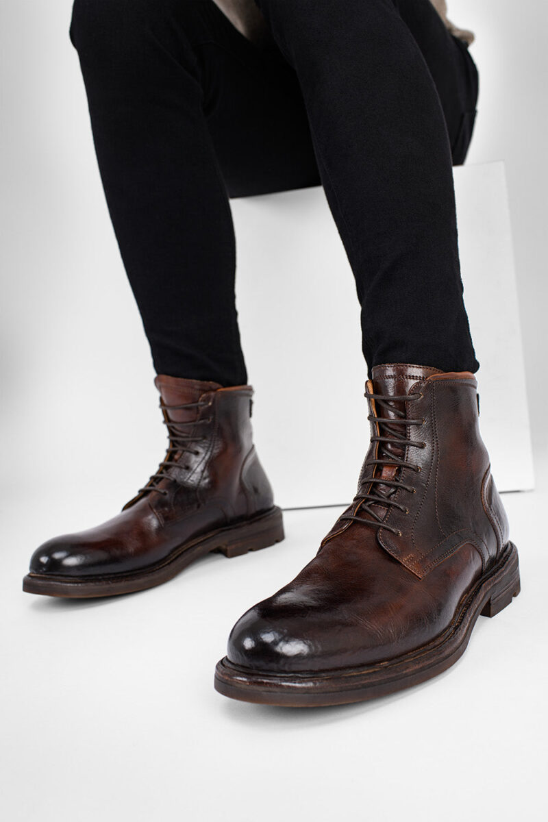 LENNOX rich-cocoa military boots. - Image 9