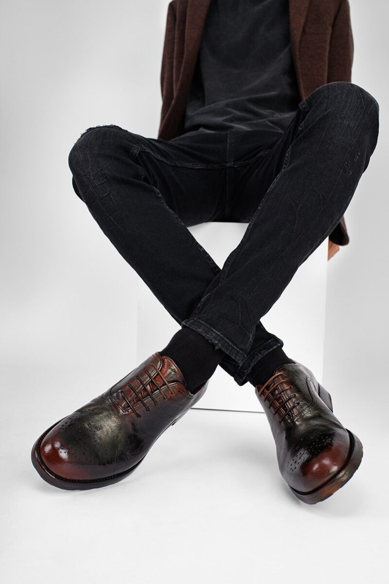 ASTON charcoal-ember oxford shoes. - Image 10