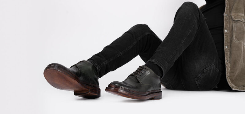 YORK dark-green welted derby shoes. - Image 14