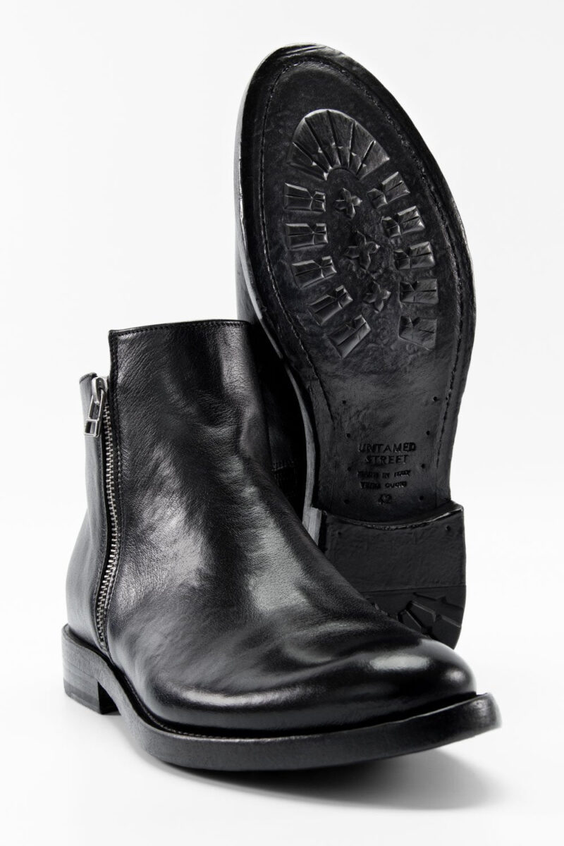 SLOANE urban-black double-zip ankle boots. - Image 2