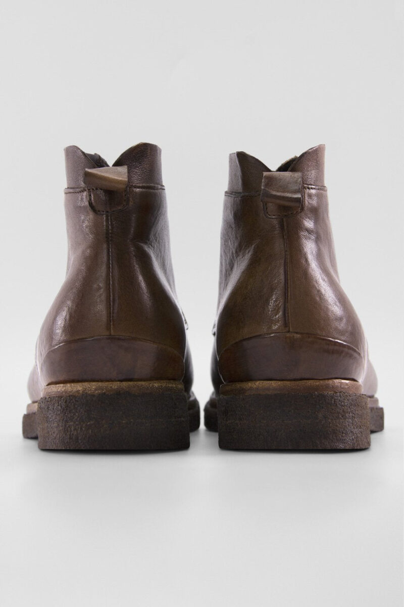 BROMPTON muddy-brown ankle boots. - Image 5