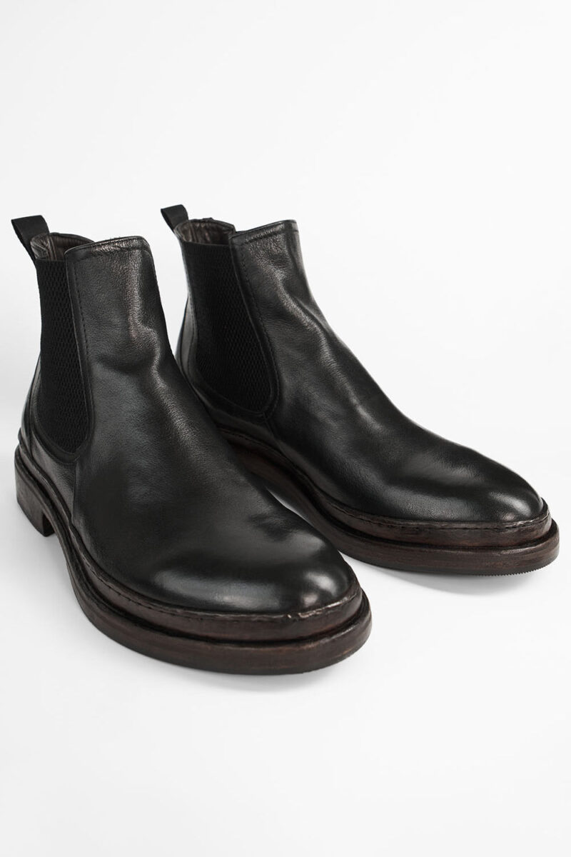 LAMBETH jet-black welted chelsea boots. - Image 4