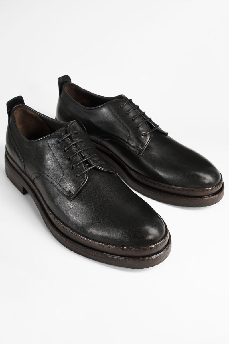 LAMBETH jet-black welted derby shoes. - Image 7