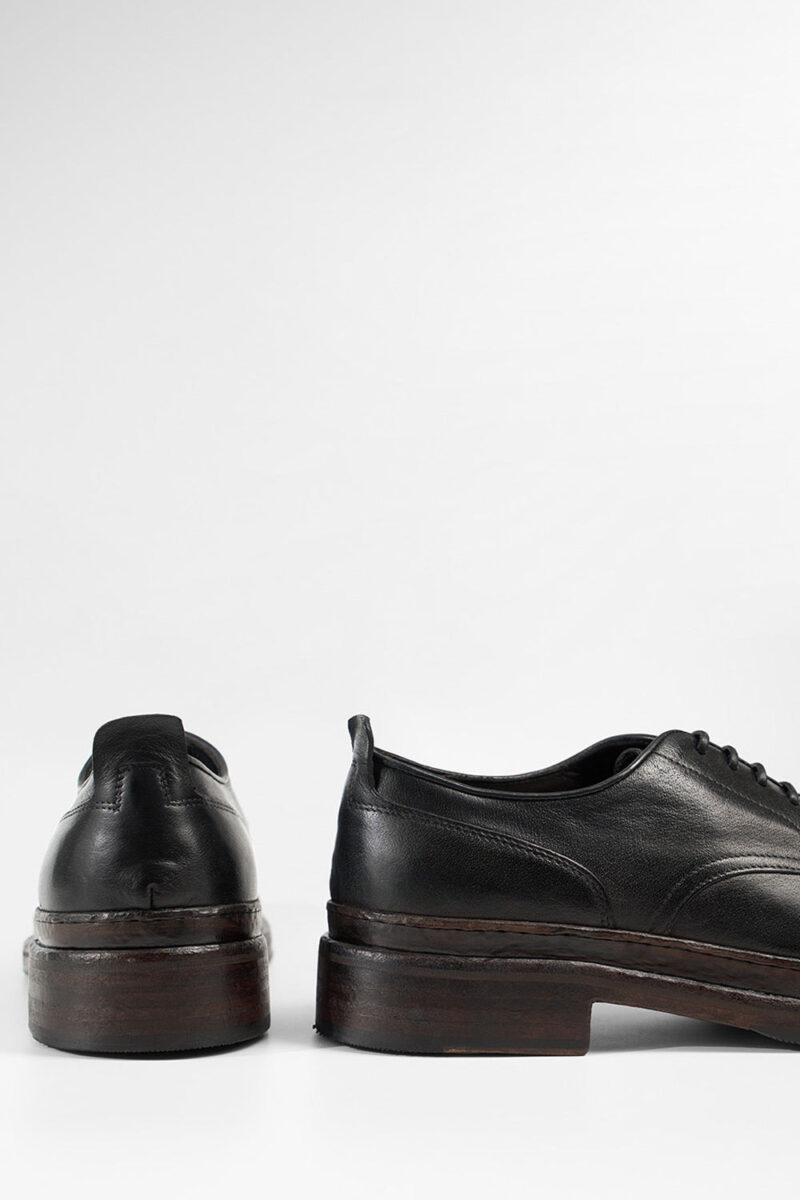 LAMBETH jet-black welted derby shoes. - Image 15