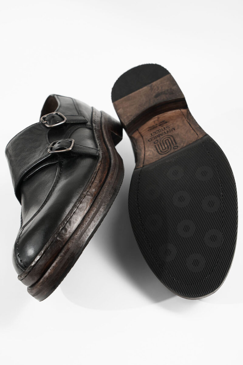 LAMBETH jet-black welted monk shoes. - Image 3