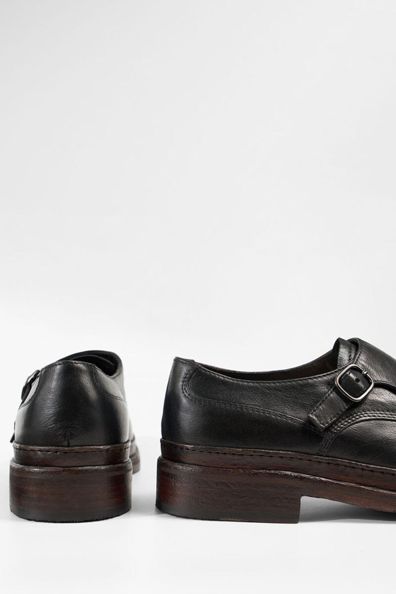 LAMBETH jet-black welted monk shoes. - Image 7