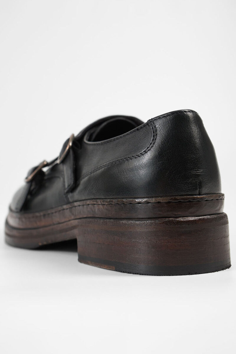 LAMBETH jet-black welted monk shoes. - Image 5