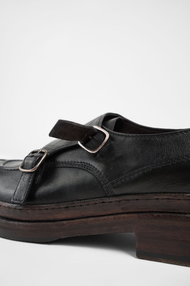 LAMBETH jet-black welted monk shoes. - Image 8