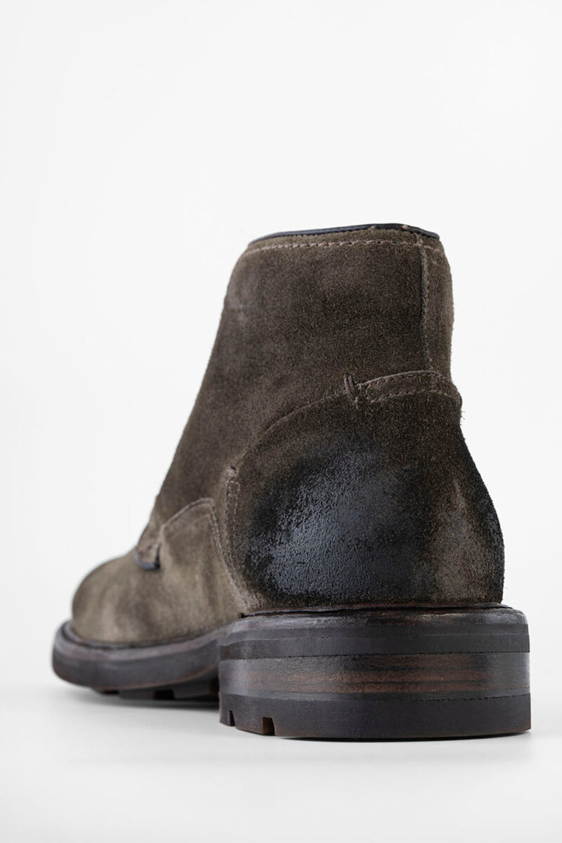 LENNOX dark-moss suede ankle boots. - Image 11