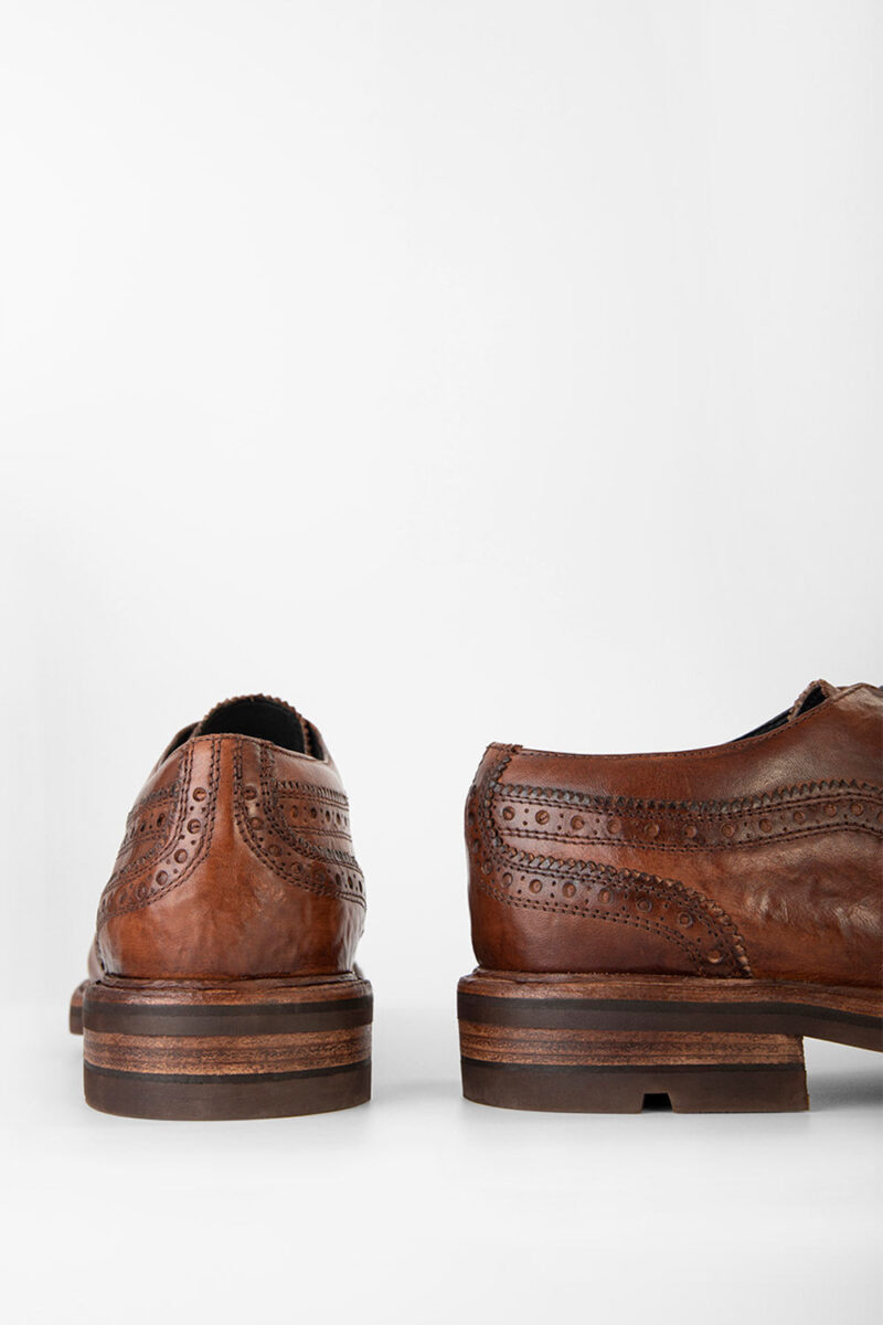 LENNOX cognac brogue oxford shoes. - Image 10