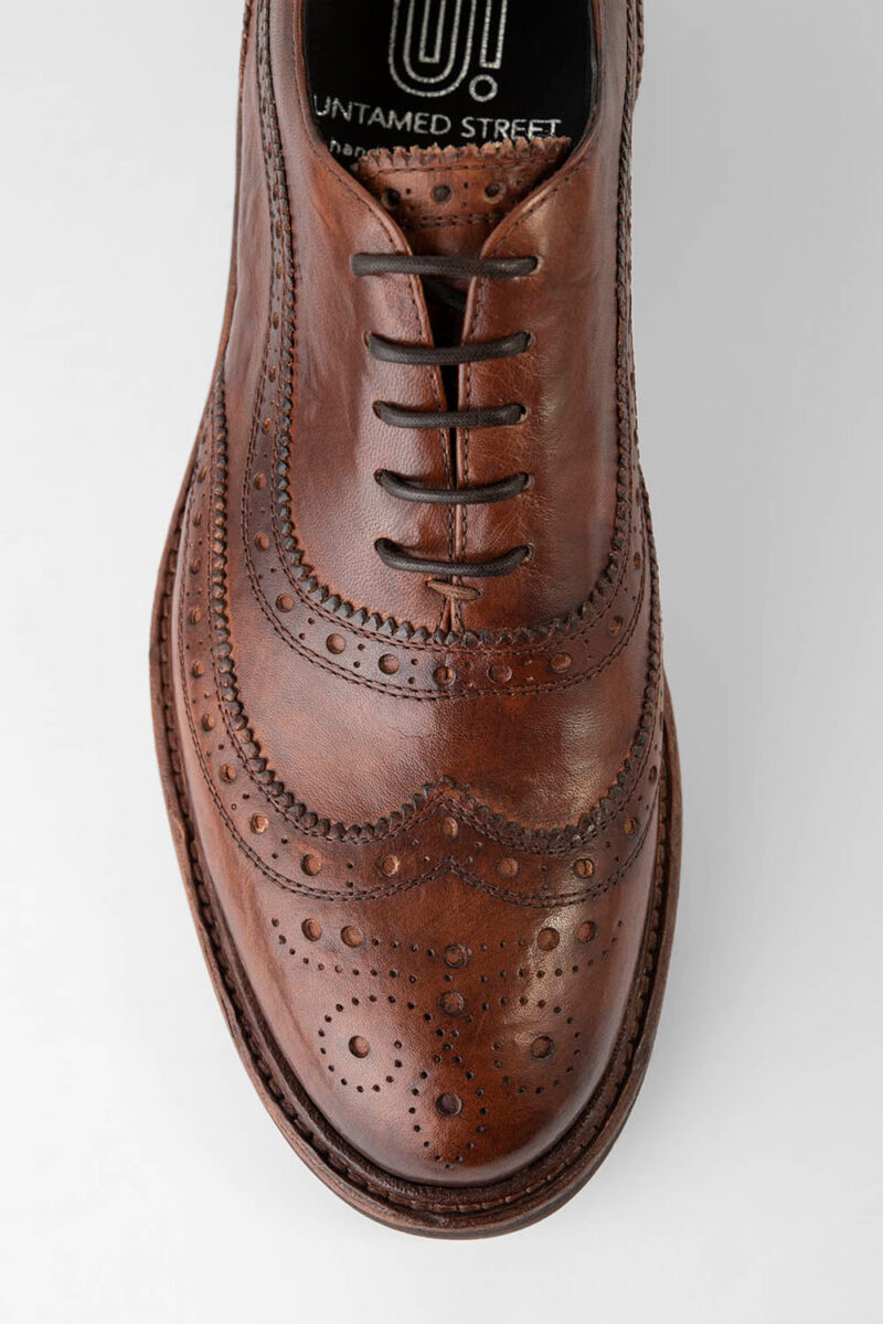 LENNOX cognac brogue oxford shoes. - Image 8