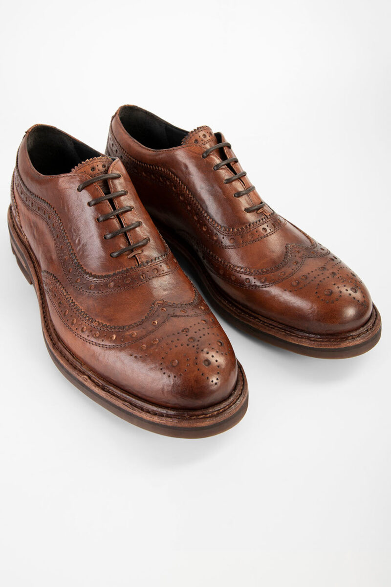 LENNOX cognac brogue oxford shoes. - Image 5