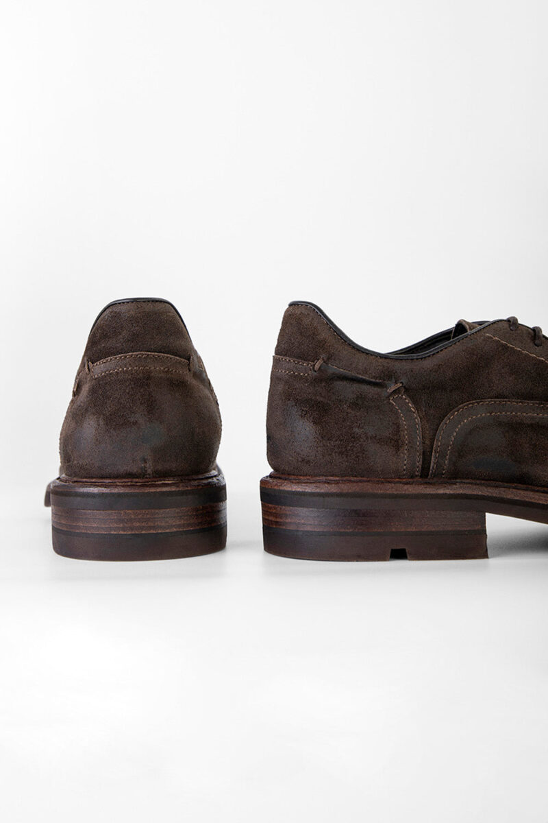 LENNOX java-brown suede derby shoes. - Image 4