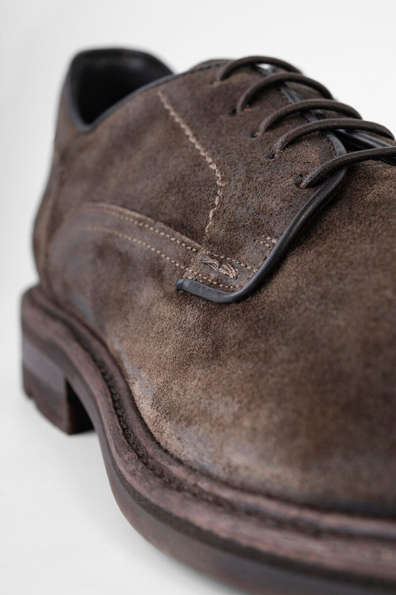 LENNOX java-brown suede derby shoes. - Image 3