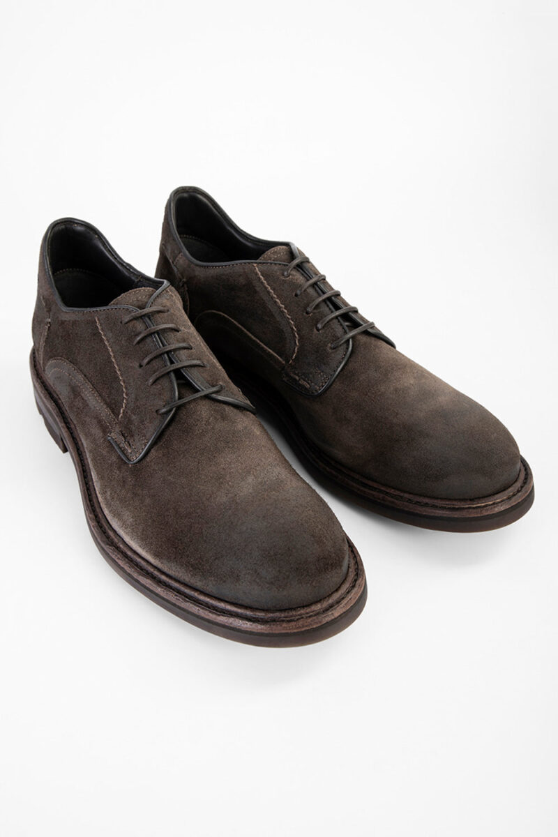 LENNOX java-brown suede derby shoes. - Image 2