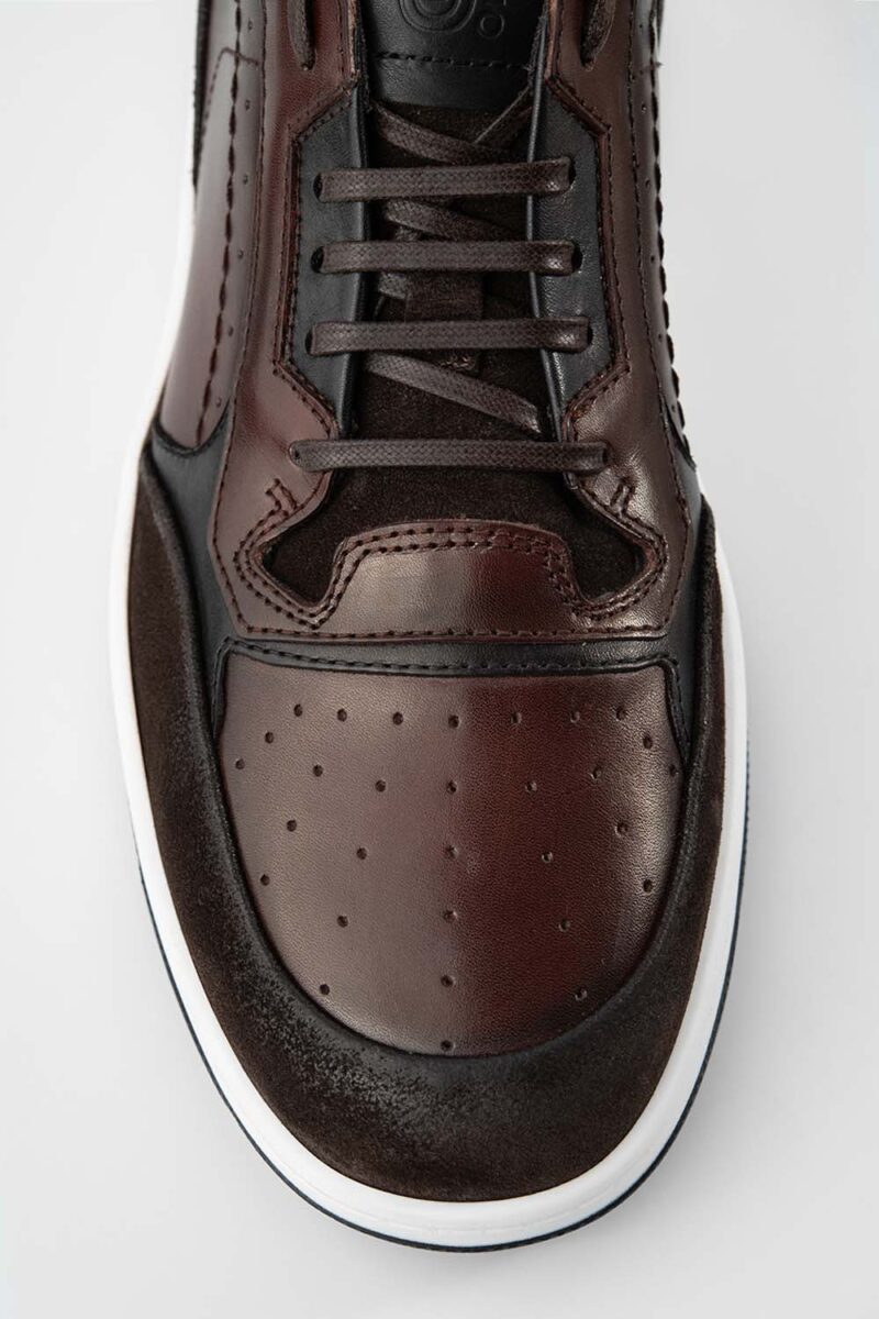 MADDOX chestnut patina high sneakers. - Image 7