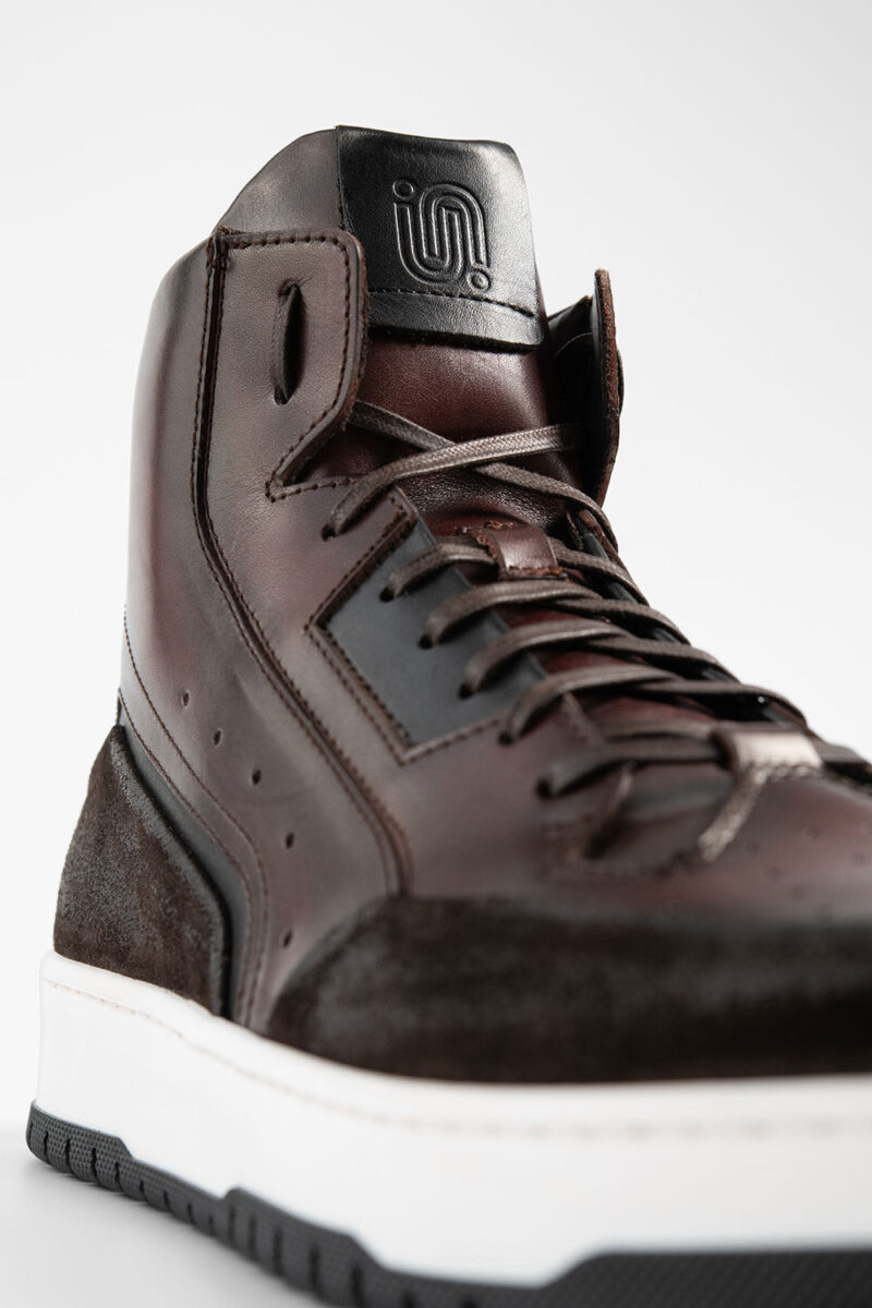 MADDOX chestnut patina high sneakers. - Image 6