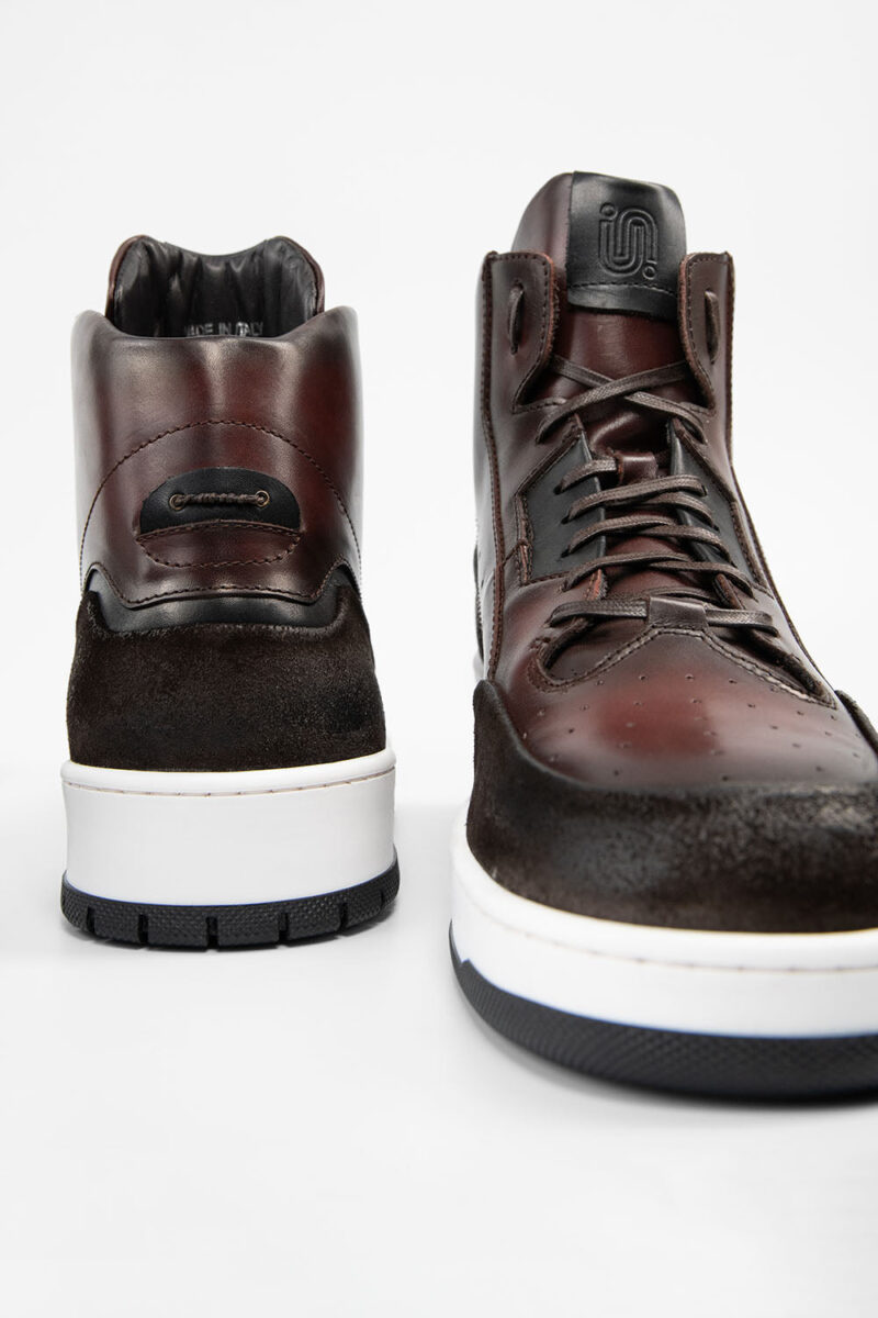 MADDOX chestnut patina high sneakers. - Image 8