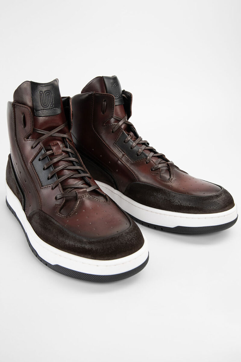 MADDOX chestnut patina high sneakers. - Image 3