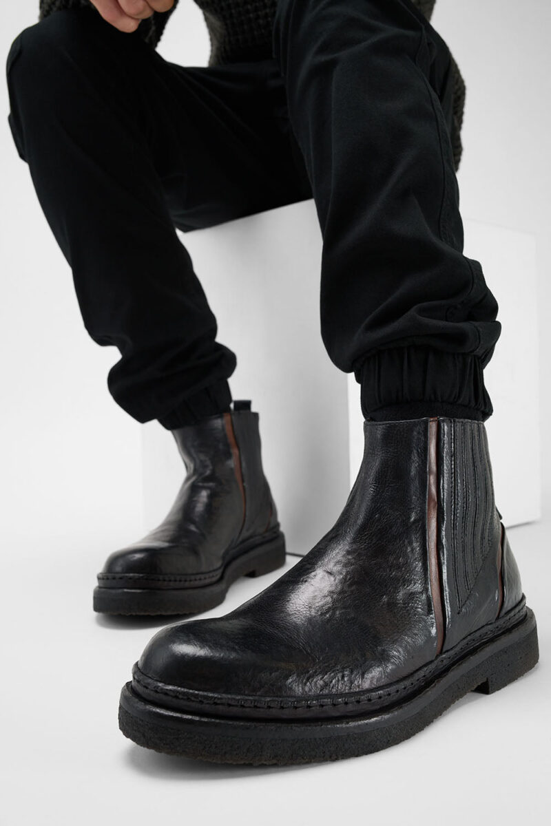 HOVE jet-black welted chelsea boots. - Image 3