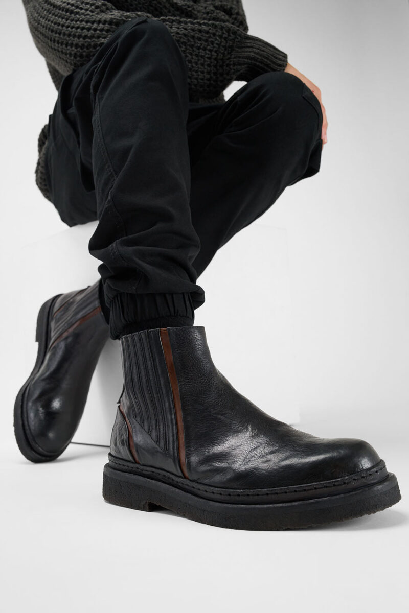 HOVE jet-black welted chelsea boots. - Image 8