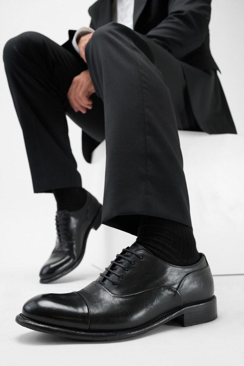 KNIGHTON iron-black oxford shoes. - Image 3