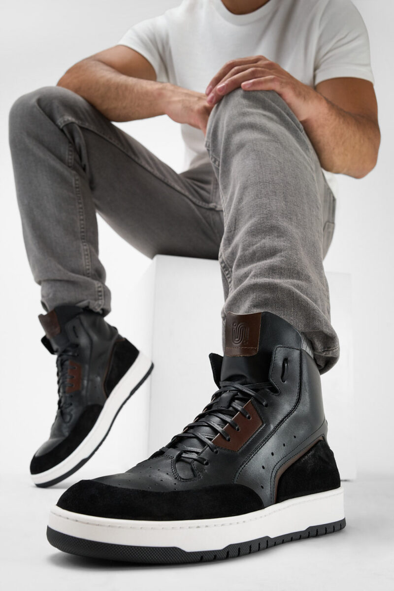 MADDOX urban-black patina high sneakers. - Image 2