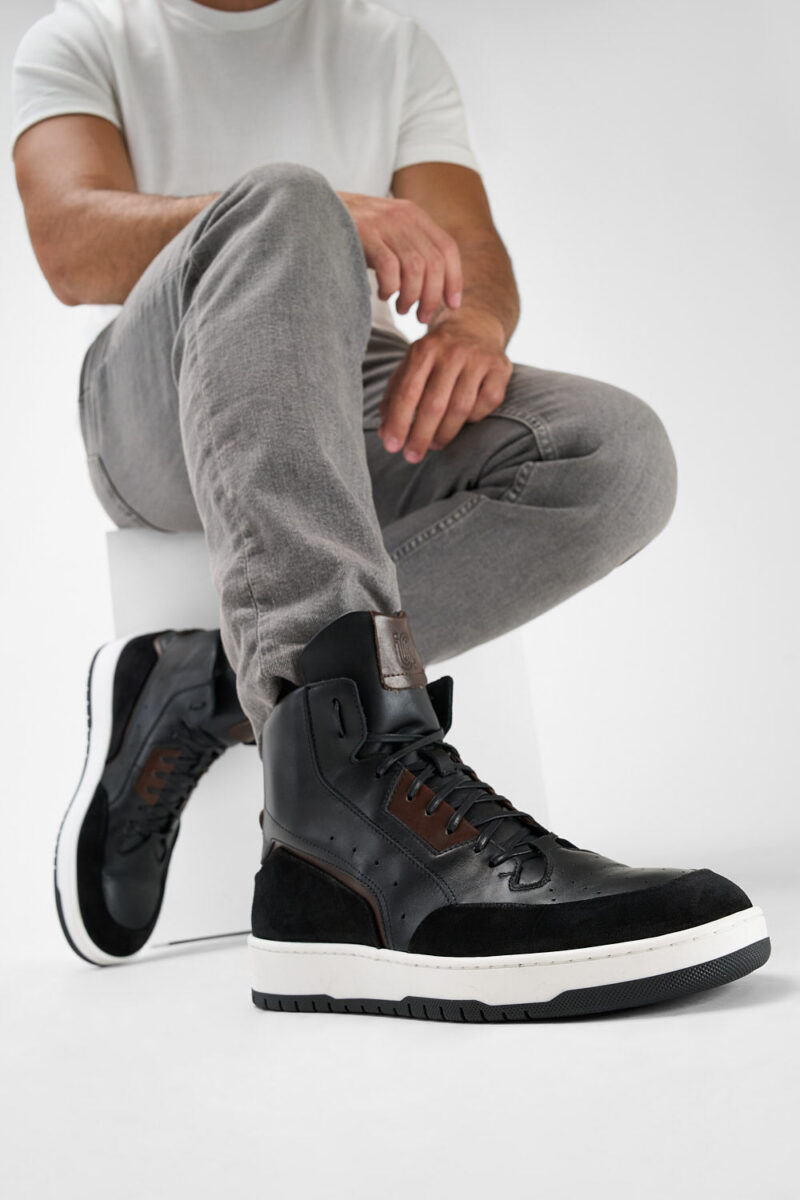 MADDOX urban-black patina high sneakers. - Image 6