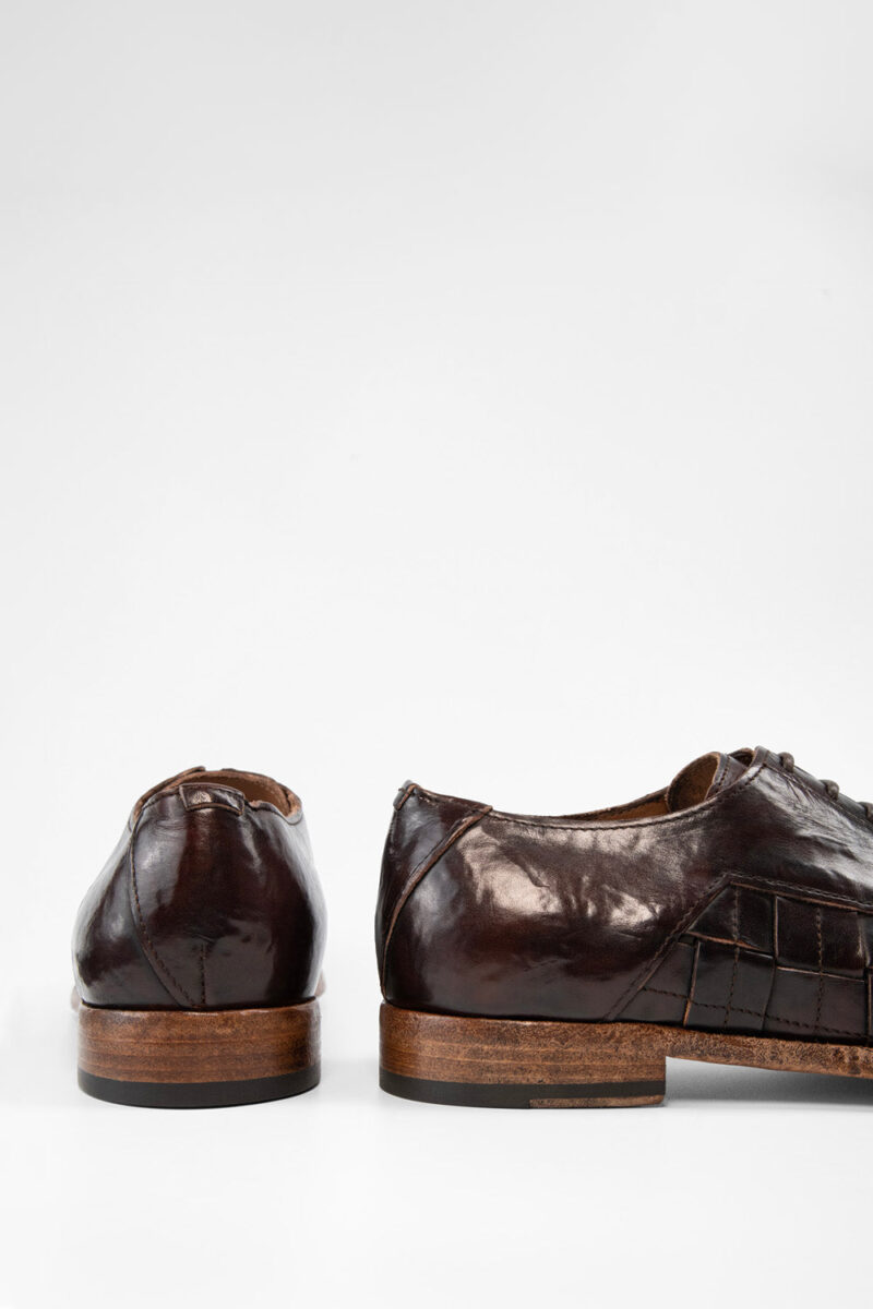 PARKER dark-cocoa woven leather oxford shoes. - Image 12